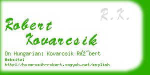 robert kovarcsik business card